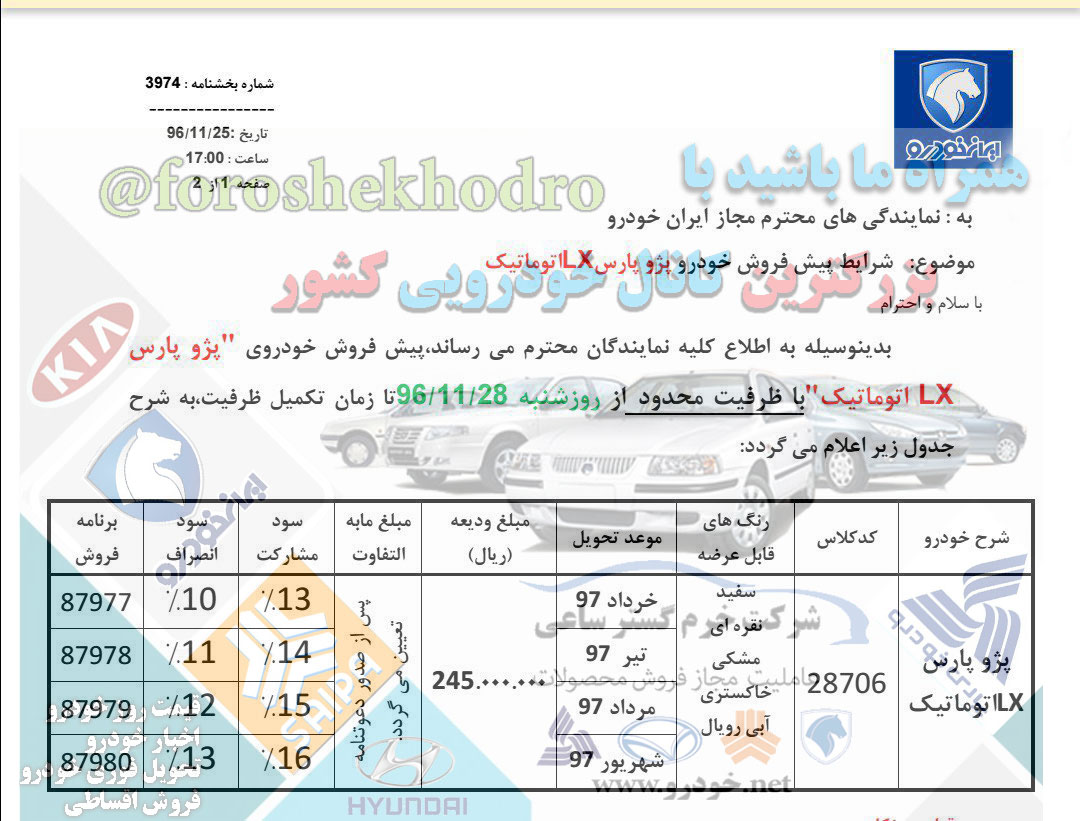 شرایط فروش پارس اتومات